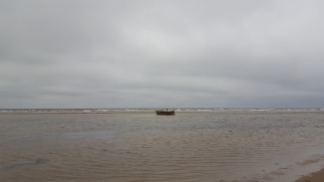 Sunken boat uncovered